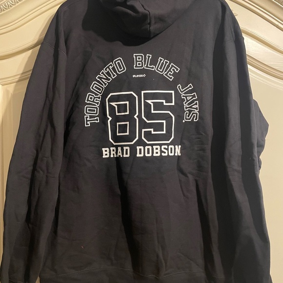 Fanatics Black and White Hoodie Sweatshirt with Bold Logo - Picture 4 of 4